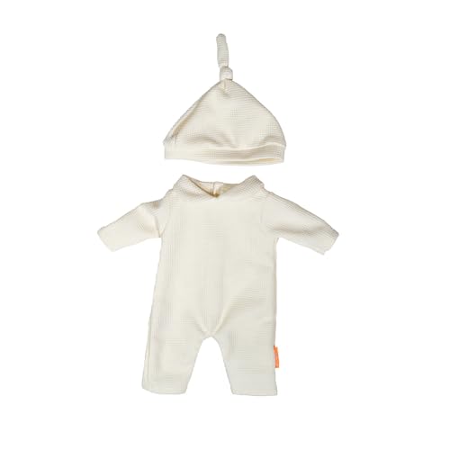 Miniland Puppenpyjama mit Mütze beige 38 cm