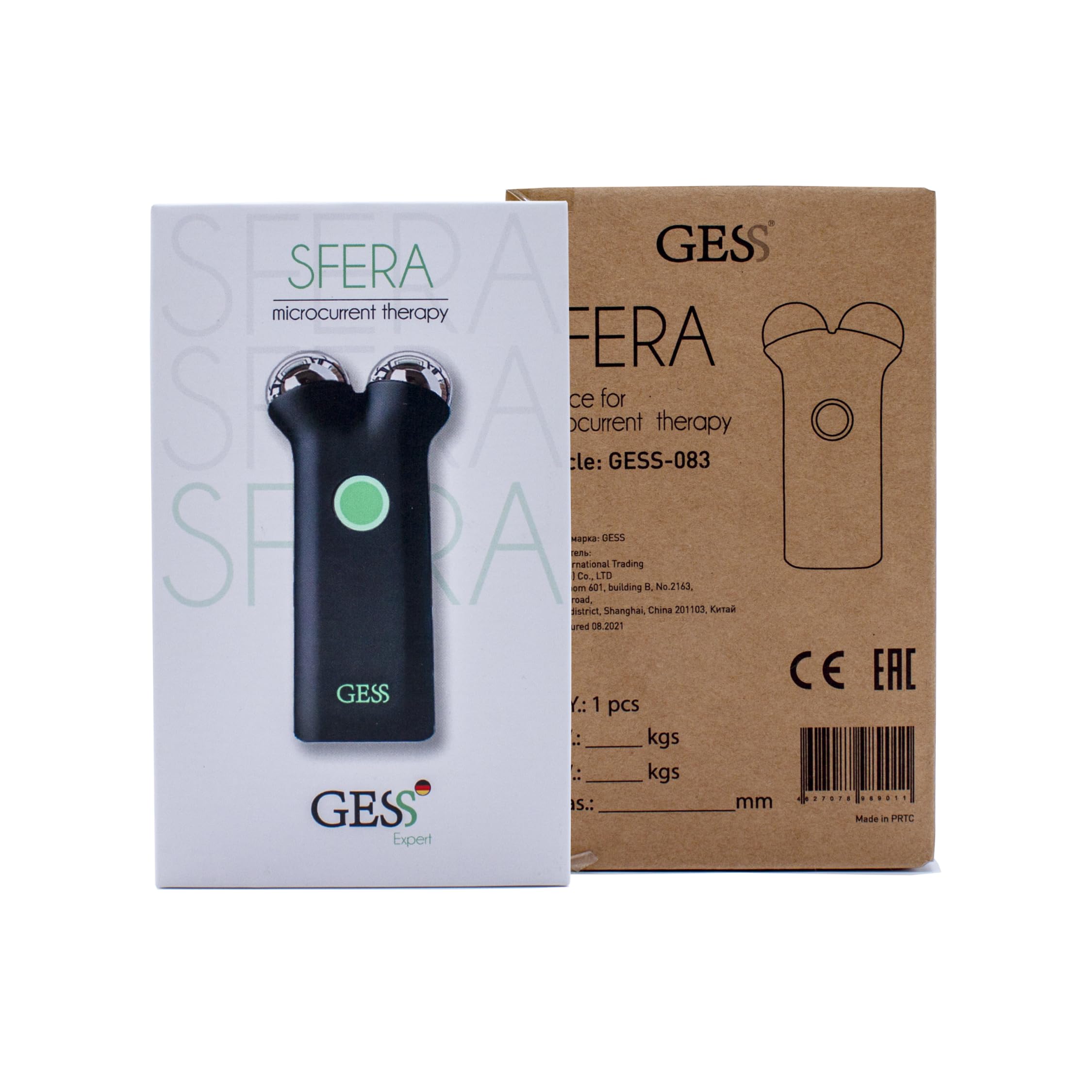 Gess Sfera Mikrostrom Gesichtsgerät Schwarz Anti-Aging