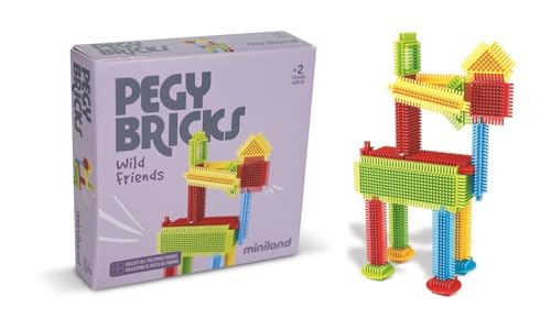Miniland Pegy Bricks Wild Friends Baukasten 22 Teile Reiter