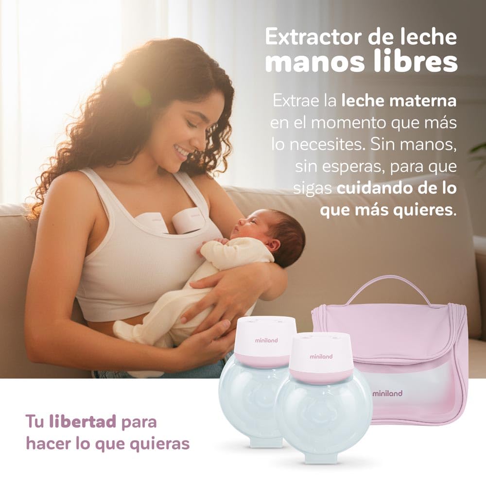 Miniland Easy Flow Duo Milchpumpe Doppelpumpe 2x180ml BPA-frei