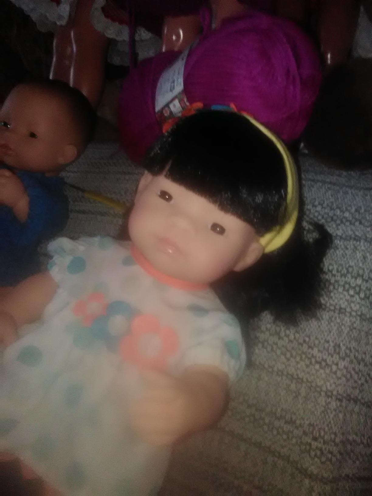 Miniland Babypuppe Asiatisches Mädchen 38 cm Vinyl