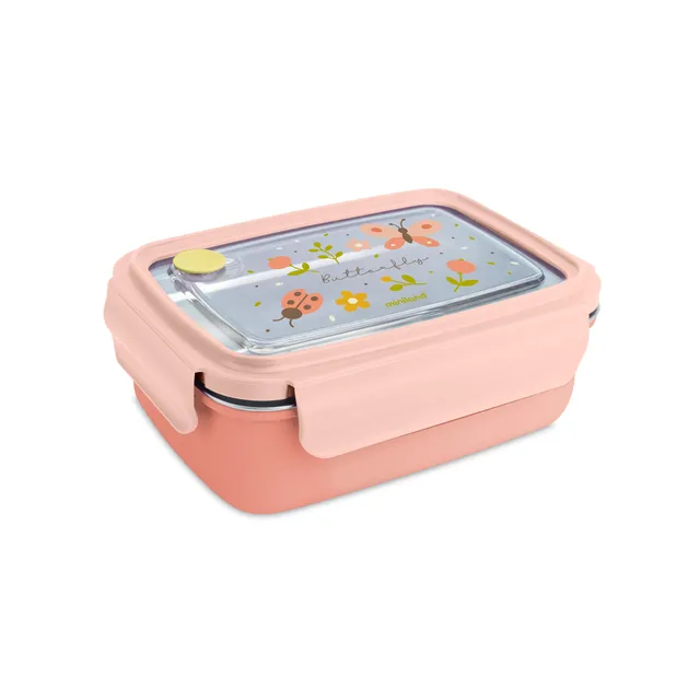 Miniland Steel Lunchbox Butterfly Brotdose 800 ml Edelstahl
