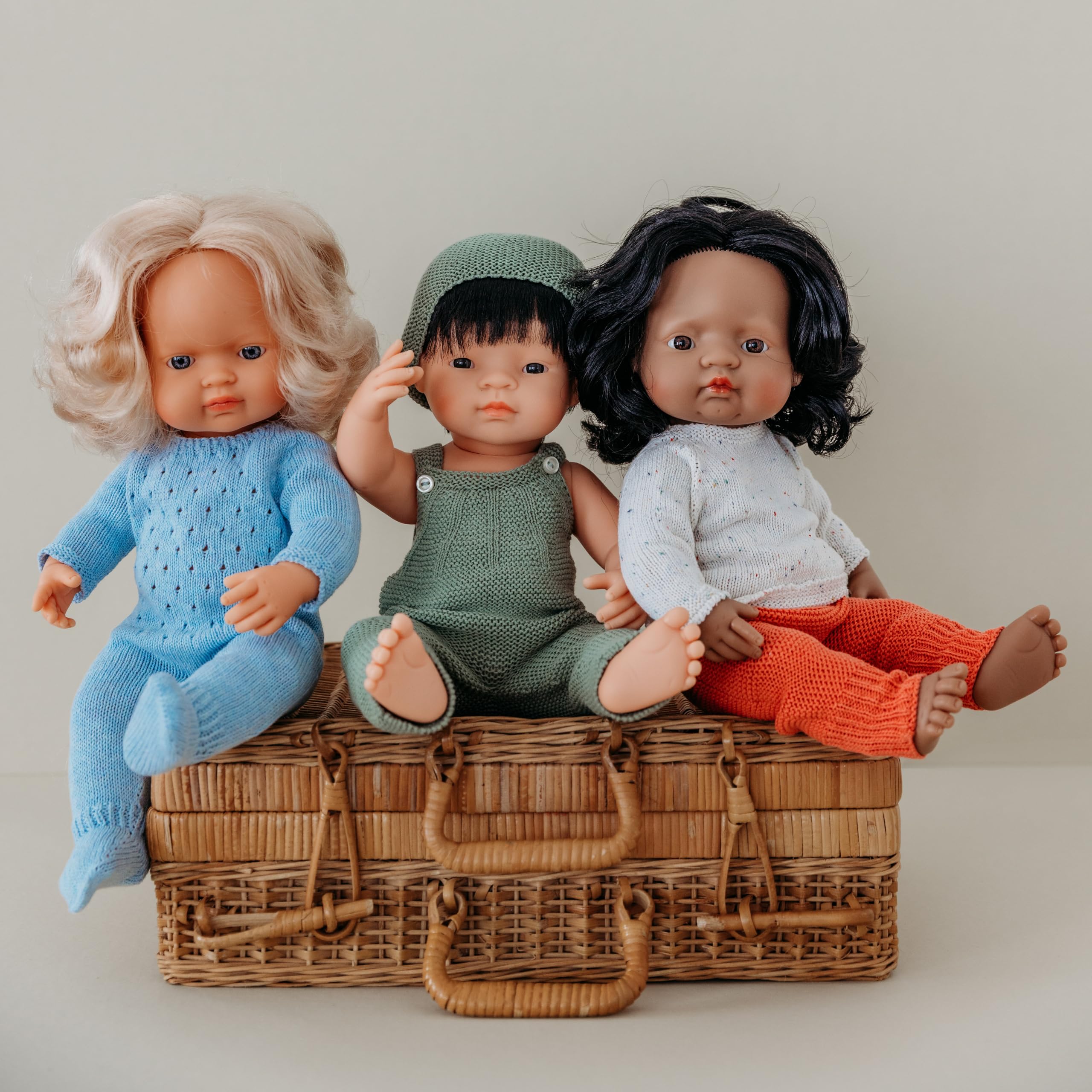 Miniland Babypuppe asiatischer Junge 38 cm 31055 Vinyl