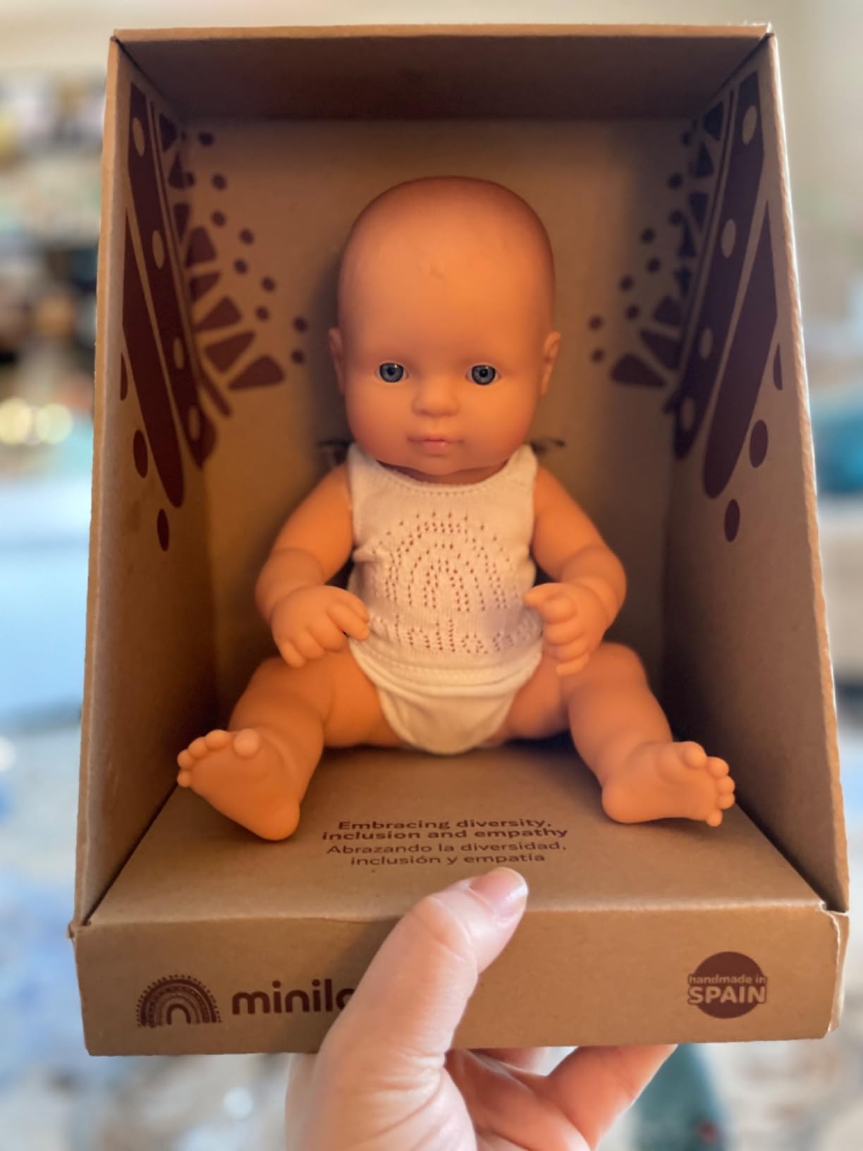 Miniland Dolls Babypuppe Mädchen 32cm Europäische Geschenkbox