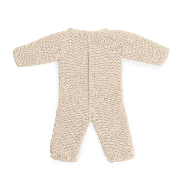 Miniland Dolls Strickpyjama beige für 38 cm Puppen Recycling