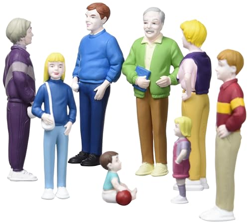 Miniland Europäische Familie Spielfiguren 8er Set 14 cm