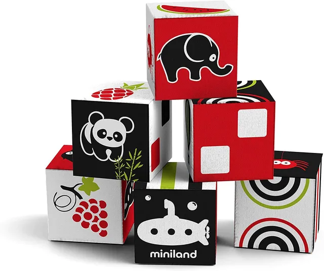 Miniland First Senses Würfel Set 6 Baby 7cm
