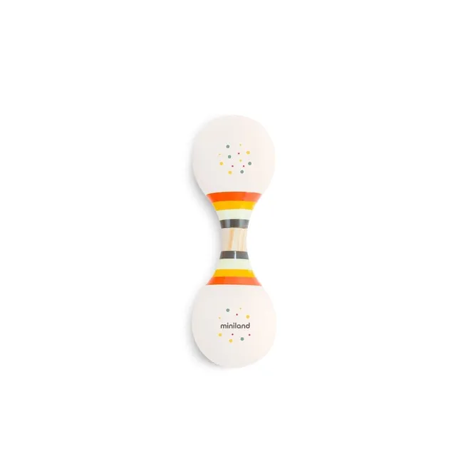 Miniland Soft Duo Rattle Baby Rassel Silikon ab 0 Monaten