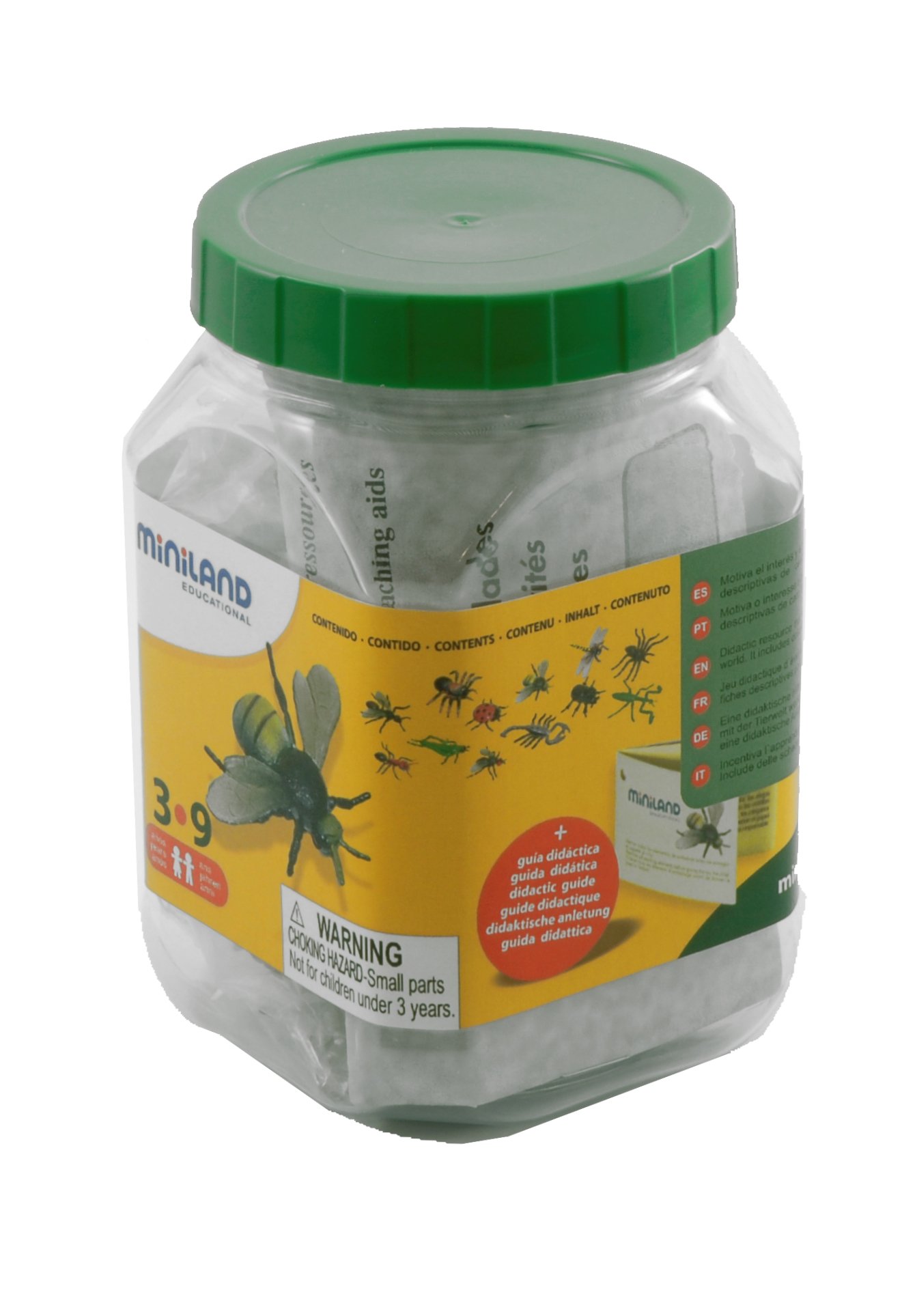 Miniland 27480 Insekten Spielfiguren 12 Figuren in Dose