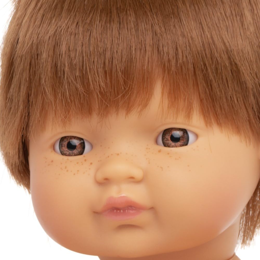 Miniland 31049 Babypuppe Junge 38 cm rothaarig