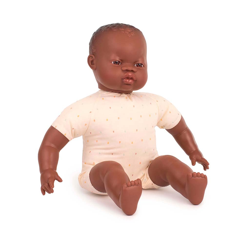 Miniland Babypuppe 40cm afrikanisch weicher Stoffkörper Vanilleduft