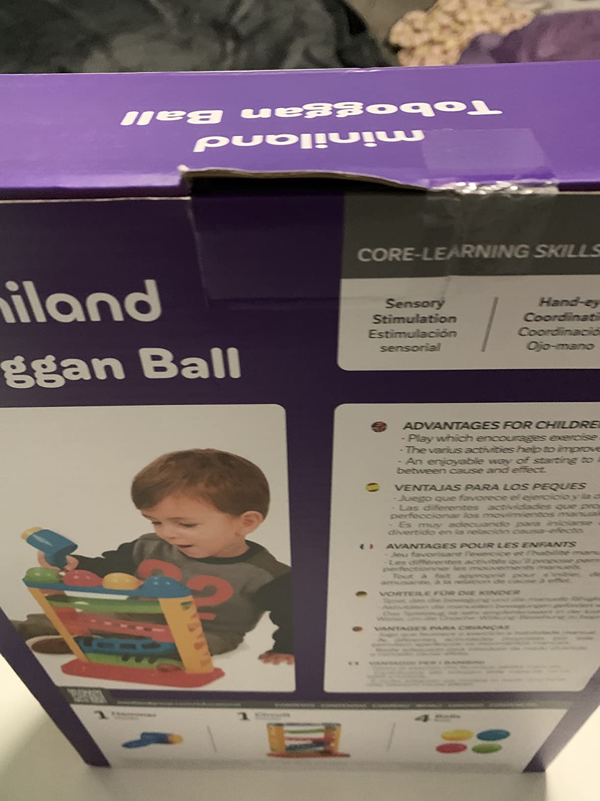 Miniland 97282 Toboggan Ball Kugelbahn Hammerspiel Kugeln