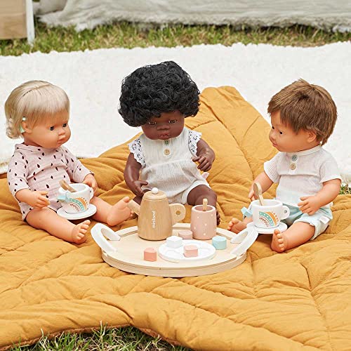 Miniland Babypuppe 38cm europäisch Mädchen mit Hörgerät Vanilleduft
