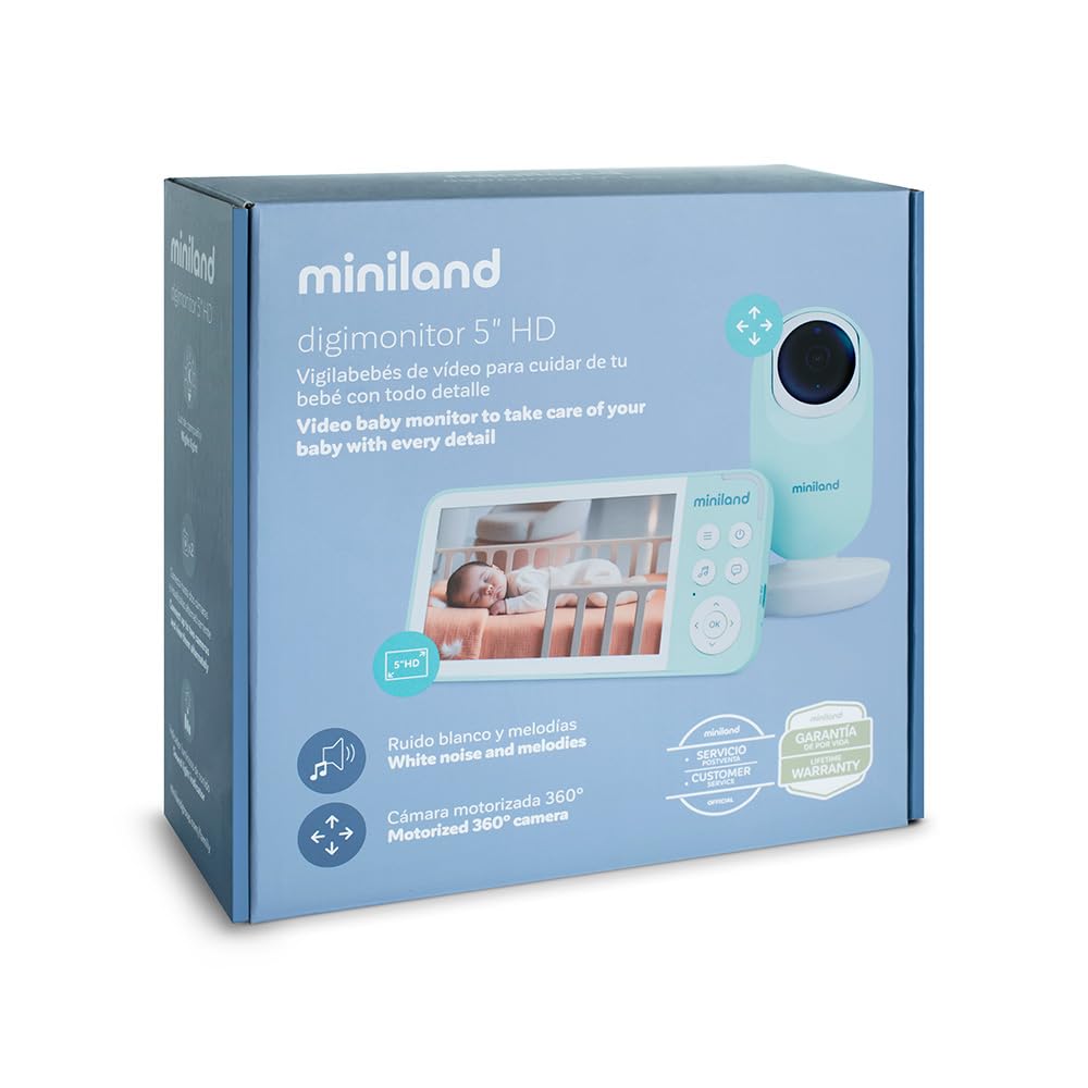 Miniland Digimonitor Babyphone 5 Zoll HD mit Kamera