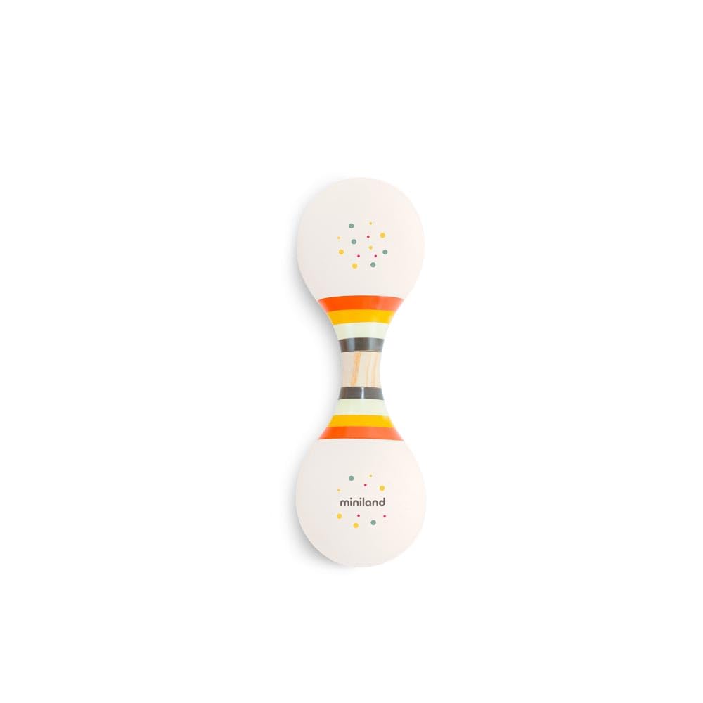Miniland Soft Duo Rattle Baby Rassel Silikon ab 0 Monaten