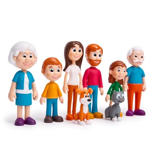 Miniland SEL Familie helle Haut Figuren-Set 8-teilig