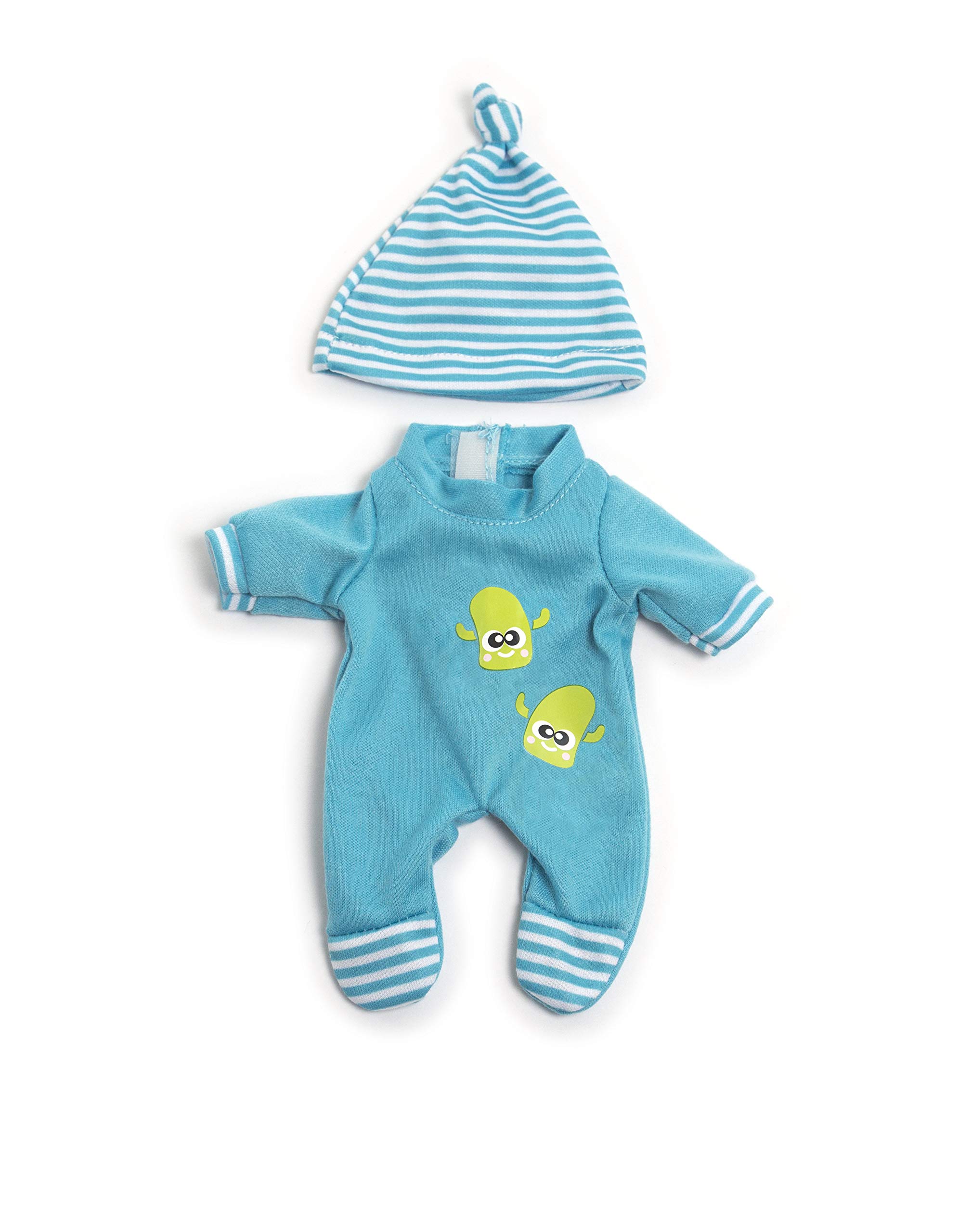 Miniland Puppenkleidung 21cm Blaues Pyjama Schlafmütze