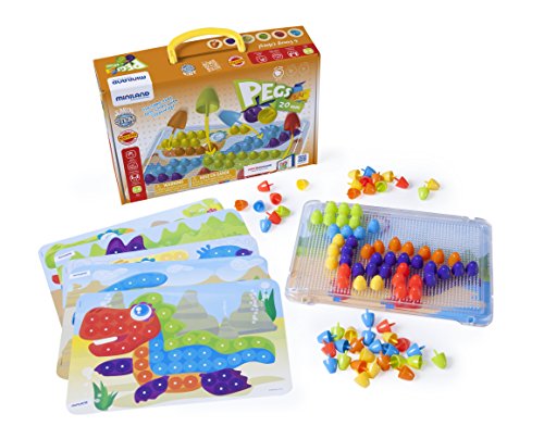 Miniland 45318 Pegs Steckspiel 20 mm mit 90 Steckern