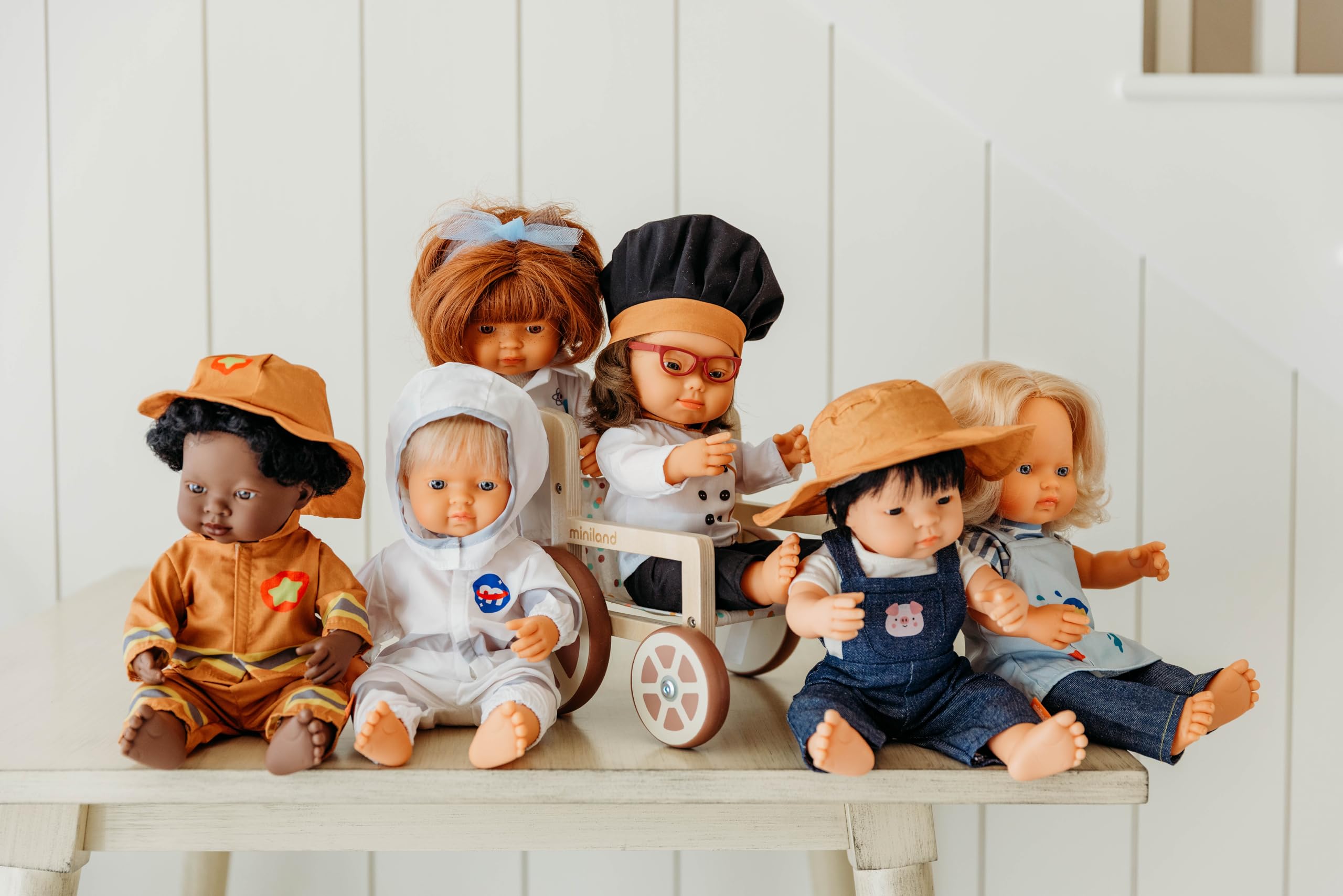 Miniland Dolls Babypuppe 38cm rothaariges Mädchen Vanilleduft