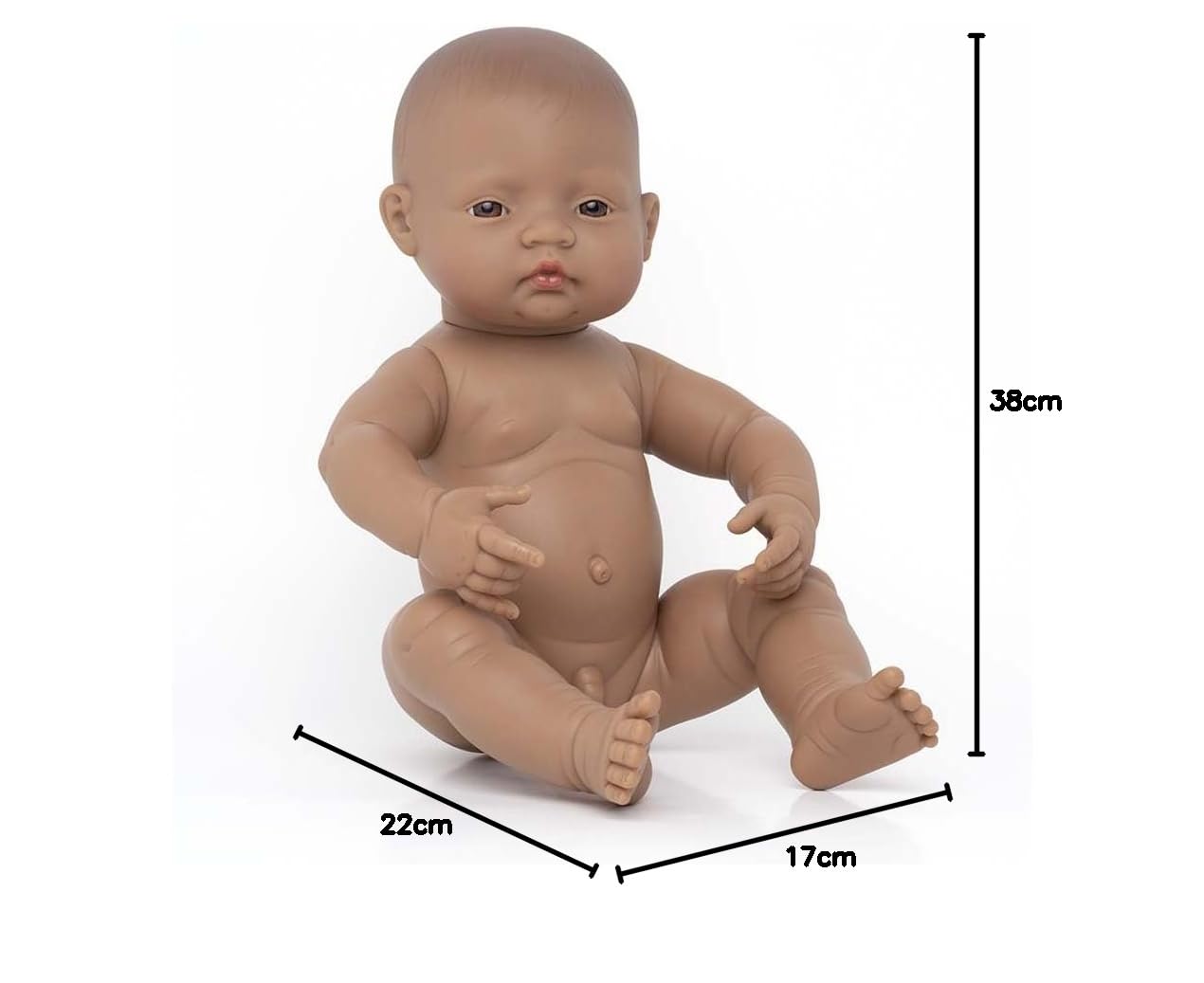 Miniland Babypuppe Südamerikanischer Junge 40cm 31007 Vinyl