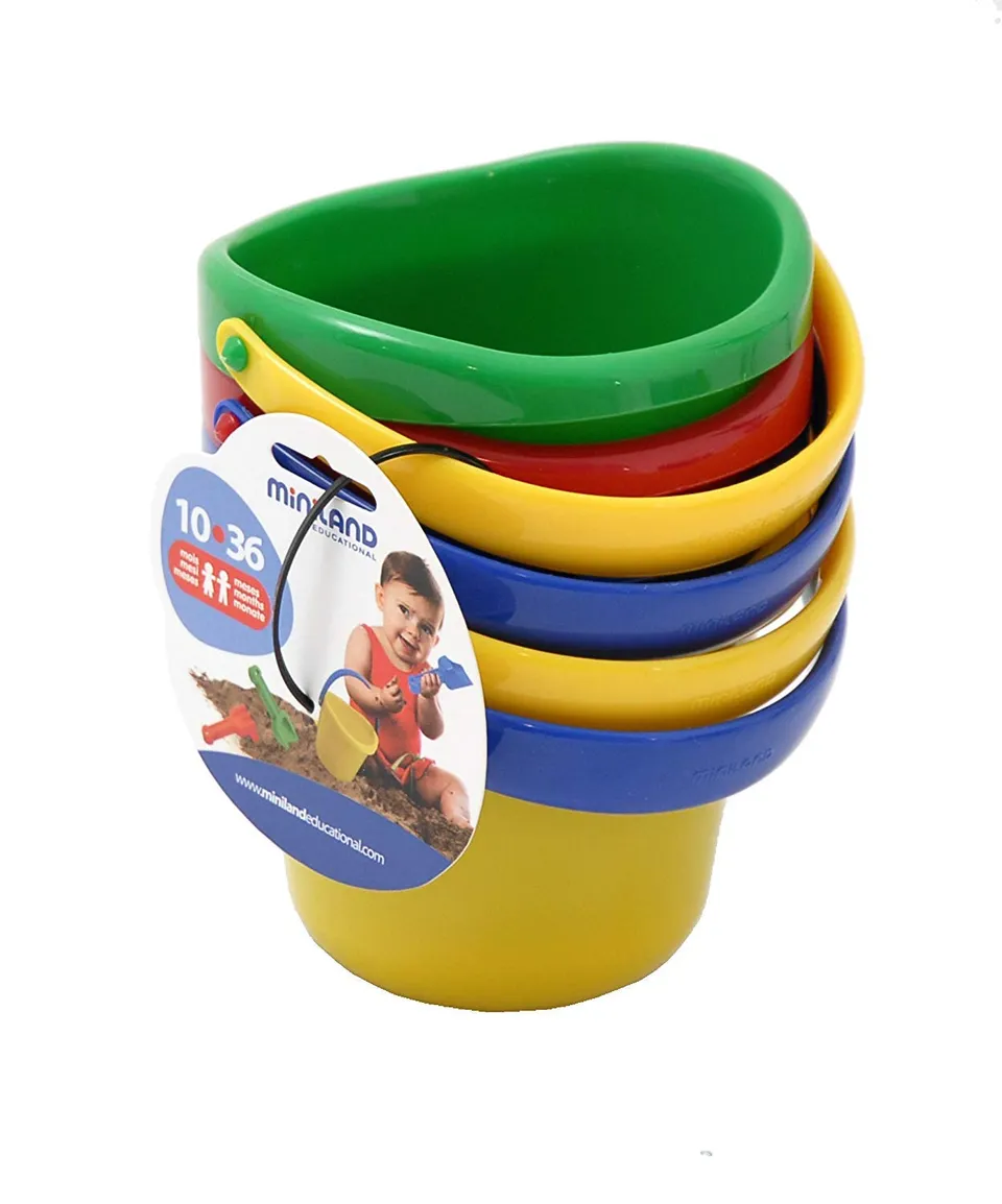 Miniland Outdoor Baby Sandeimer 4er Set Sandspielzeug 12 cm