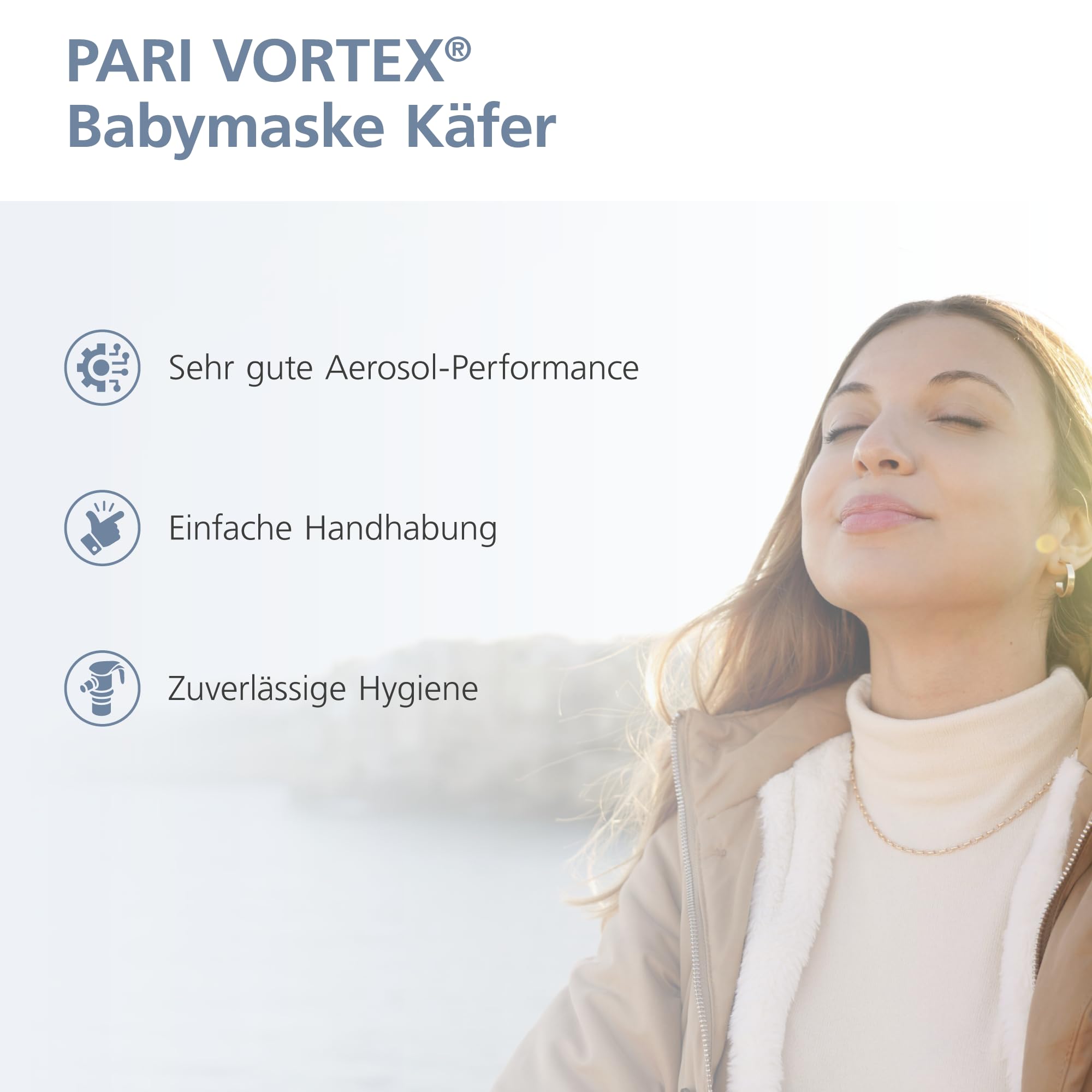 PARI VORTEX Maske Baby Käfer 0-2 Jahre Inhalierhilfe