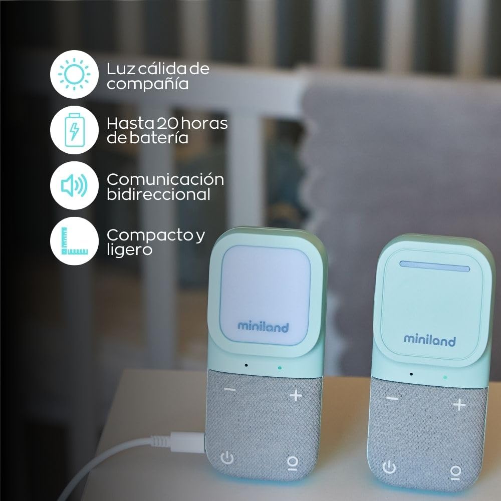 Miniland Digitalk Lite Audio-Babyphone 300 m mit Nachtlicht