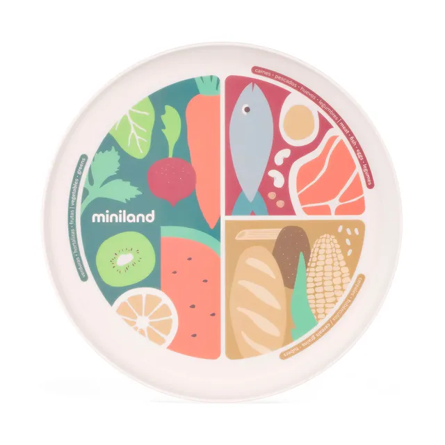 Miniland Nutrihealthy Teller mit 3 Fächern BLW