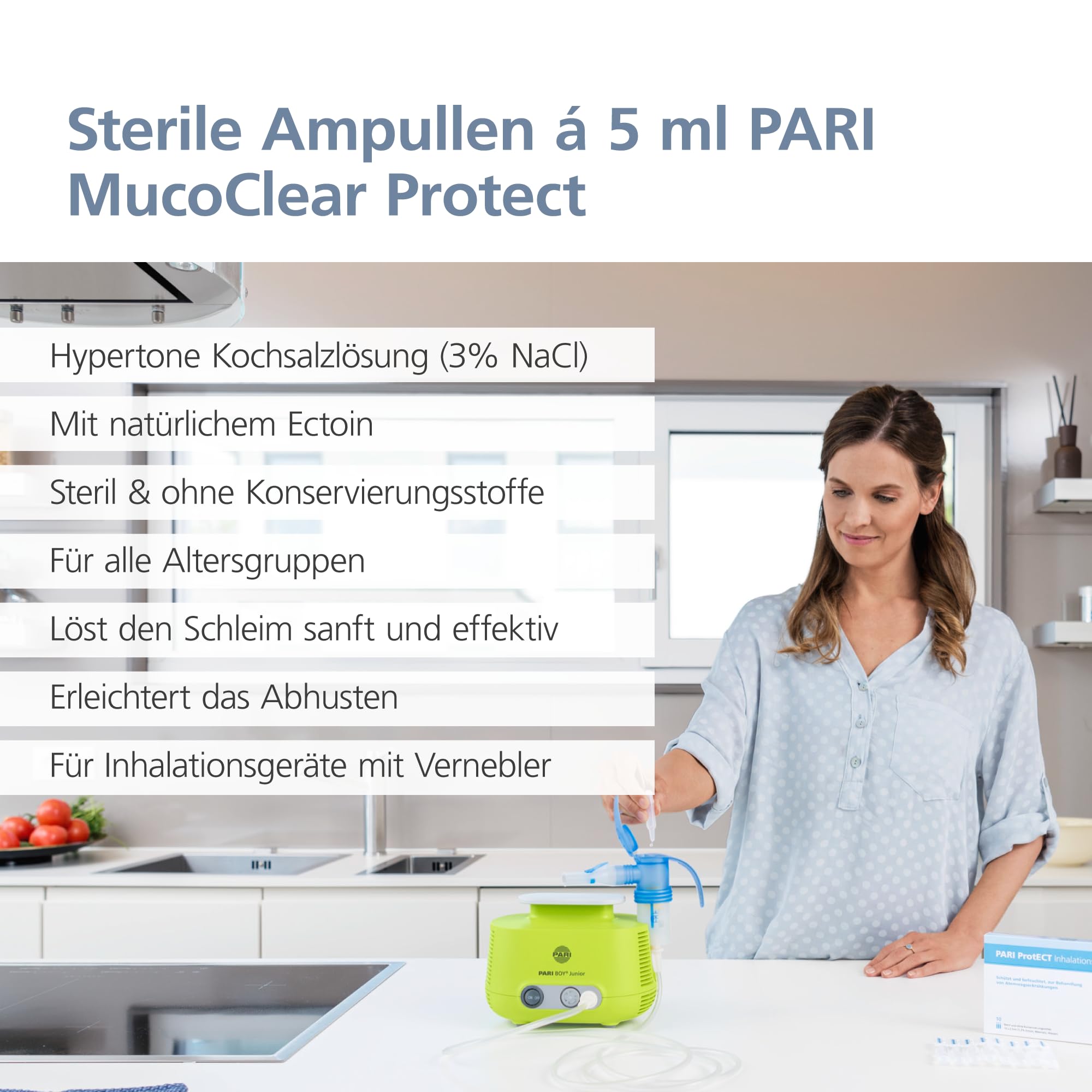 PARI MucoClear Protect Inhalationslösung 20x5 ml 3% Ectoin
