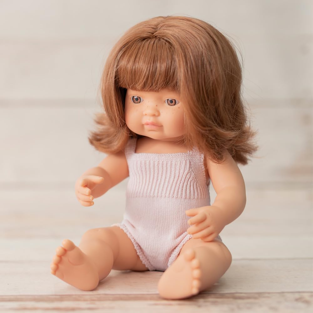 Miniland Colourful Babypuppe Rothaarig 38cm Strampler