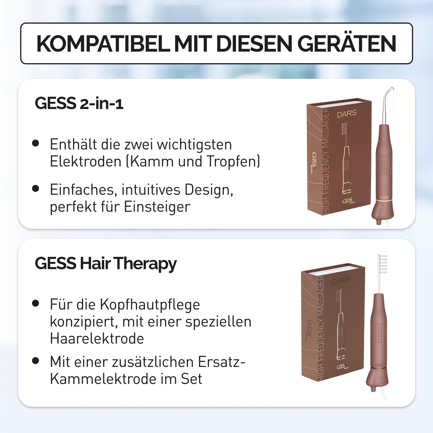 GESS Darsonval Löffel Elektrode Hochfrequenz Gesicht