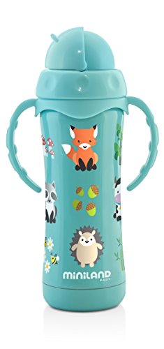 Miniland Nutrition Thermokid Aqua Trinkflasche Silber Edelstahl