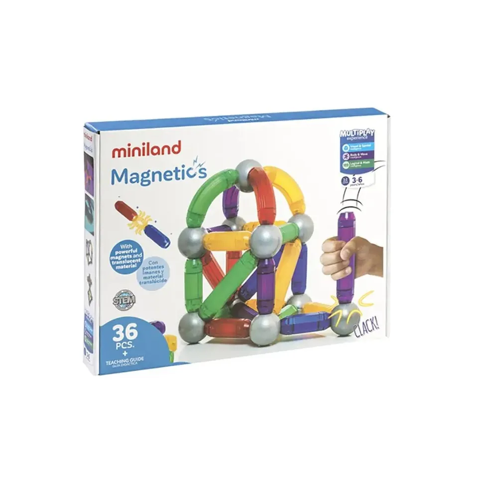Miniland Magnetic 94105 Magnetspiel 36 Teile große Steine