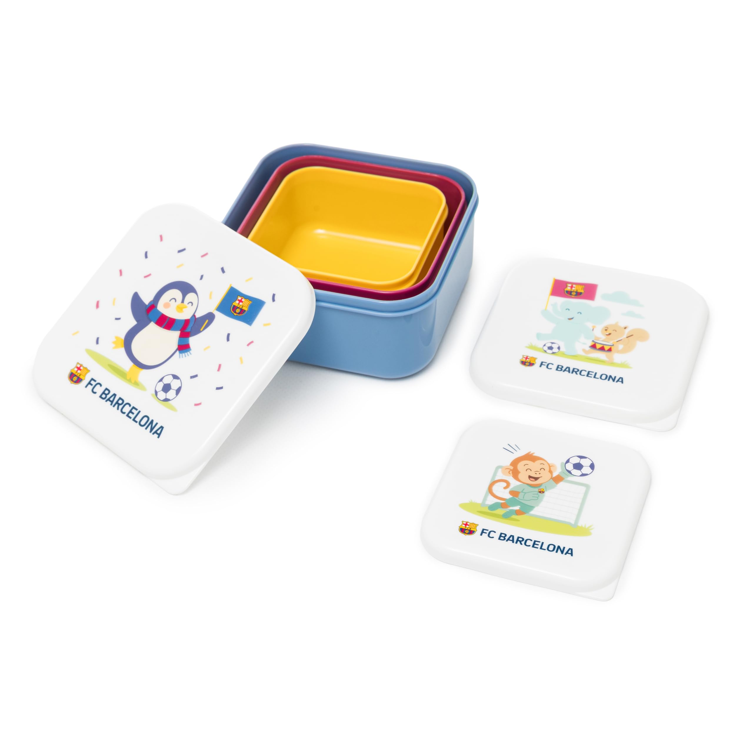 Miniland FC Barcelona Snackbox Set 3 Lunchboxen BPA-frei