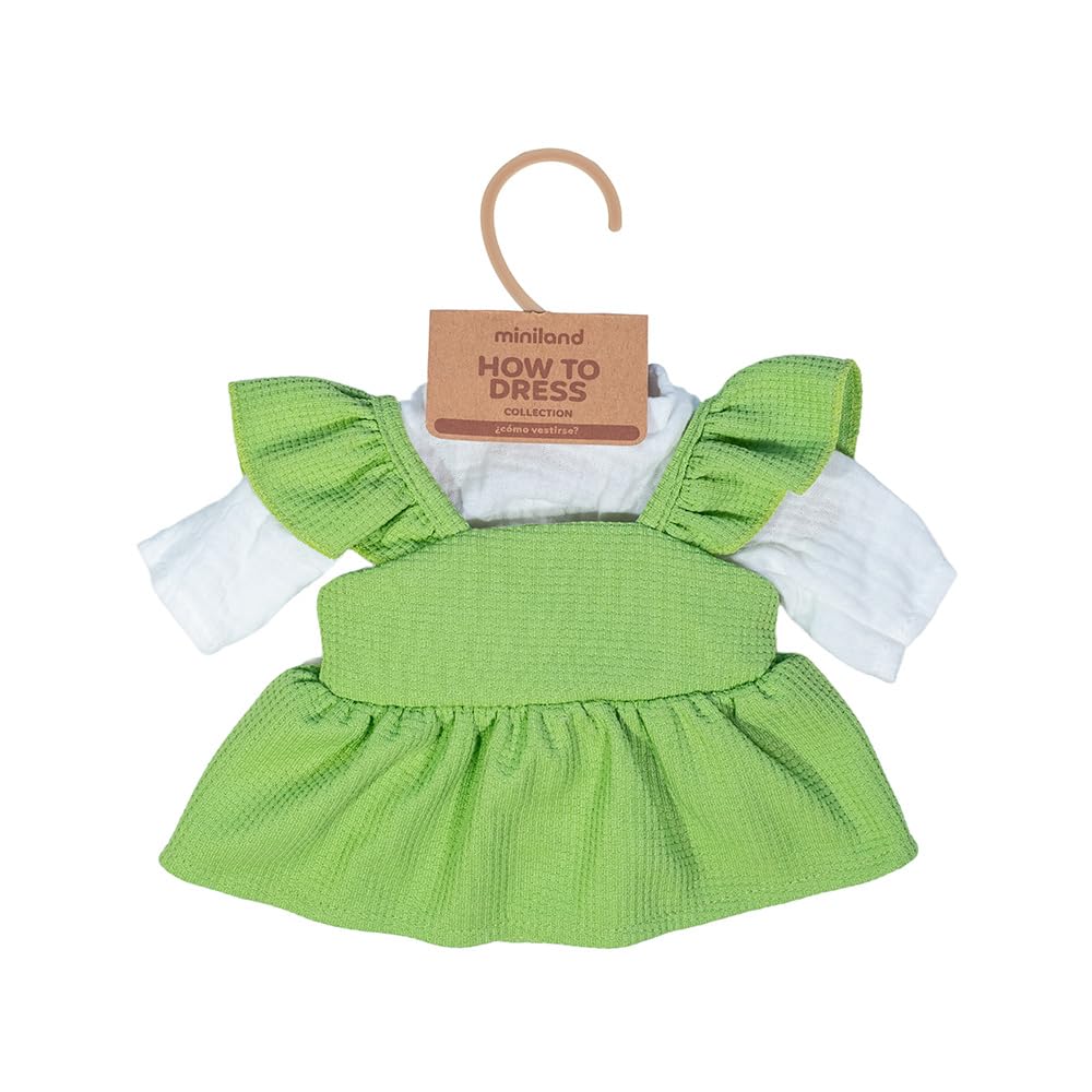 Miniland Dolls Puppenkleidung 38 cm Übergangskleid + T-Shirt