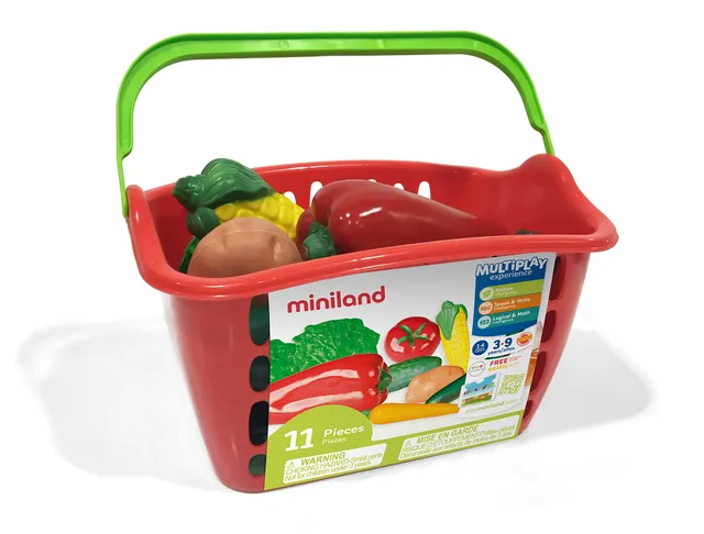 Miniland Nutrition 30766 Gemüsekorb 11 Teile Realgröße