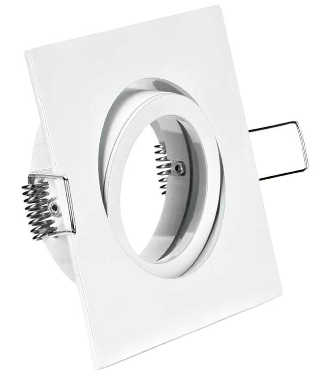 feinlux LED Einbaurahmen Einbaustrahler weiß eckig schwenkbar GU10