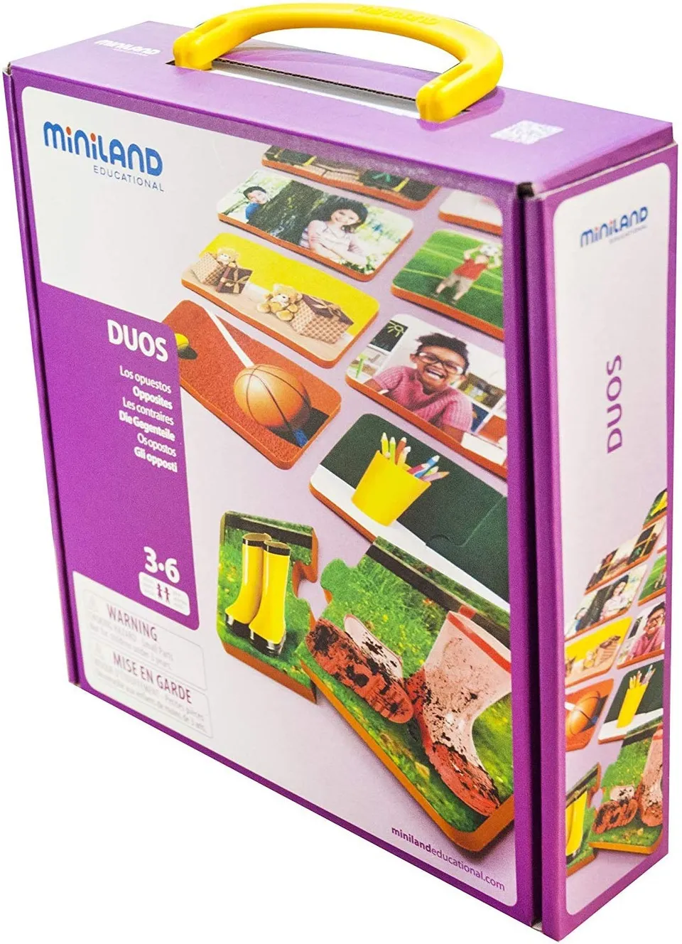 Miniland Duos 36070 Puzzle Gegenteile 20 Teile im Koffer