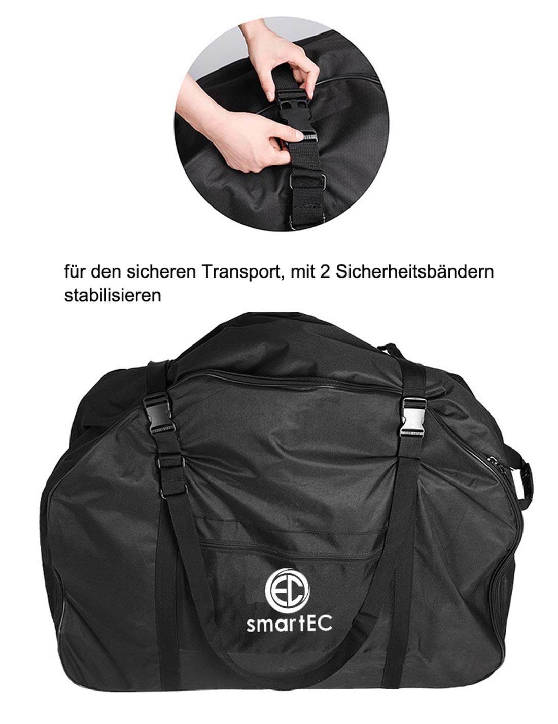 smartEC Fahrradtaschen Trolley 20 Zoll Transporttasche Rollen