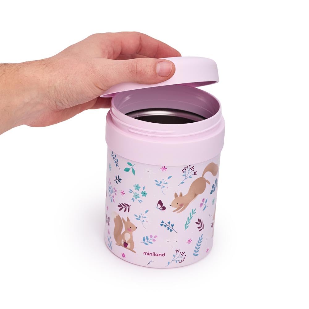 Miniland Thermetic Speisebehälter 700 ml Rosa Squirrel Edelstahl